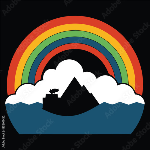 vector illustration of a rainbow
