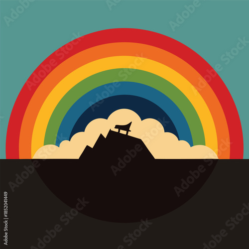 vector illustration of a rainbow