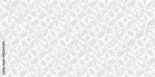 Delicate floral pattern with a light grey and white color scheme
