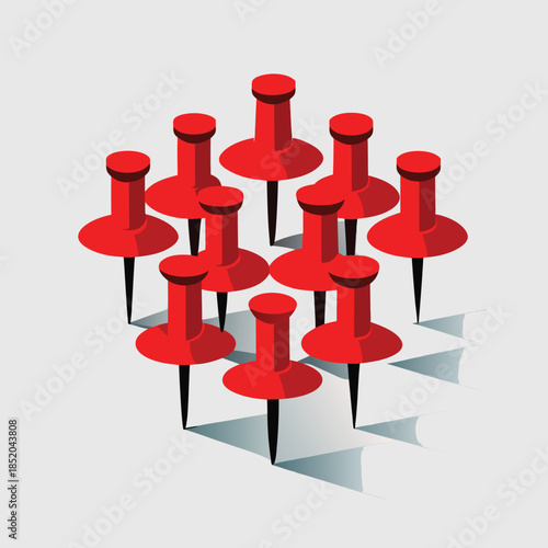 Red push pin