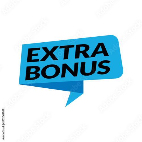 Blue banner with the text 'EXTRA BONUS' written in white, perfect for promotional content and advertising campaigns