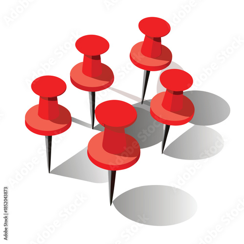 Red push pin