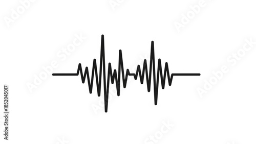 Sound Wave Signal Icon on White Background