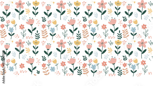 flower background and flower clip art vector 