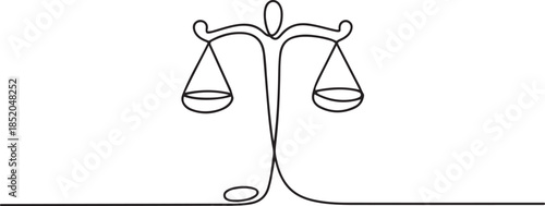Libra icon line continuous drawing.one line  vector illustration  with out background