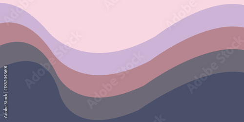 Abstract Wavy Layers of Soft Pastel Colors.