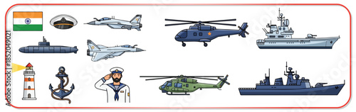 Indian naval fleet and aircraft collection