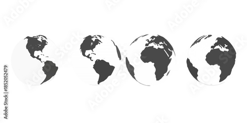 A sequence of earth s phases shown in a dark background illustrative depiction