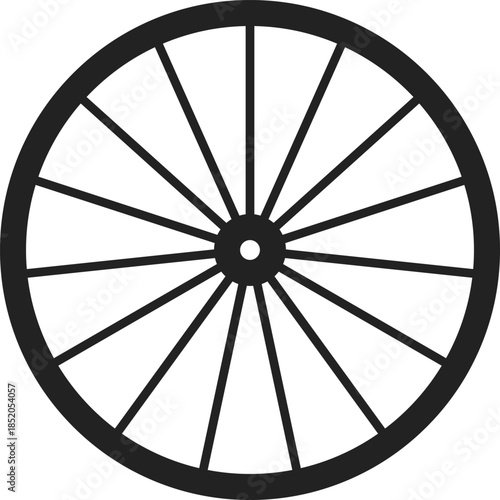 Bicycle Wheel Icon. Cycling Components and Bike Repair Vector Symbols. Spoke, Rim, and Tire Maintenance Icons collection