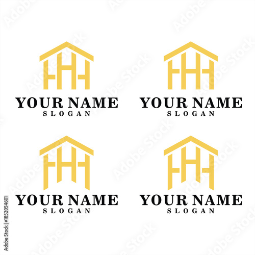 Letter HH or HHH is an elegant logo for real estate companies, also for renovation and construction companies