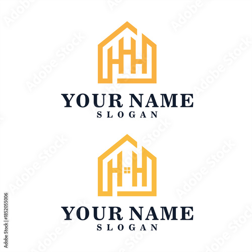 Letter HH or HHH is an elegant logo for real estate companies, also for renovation and construction companies