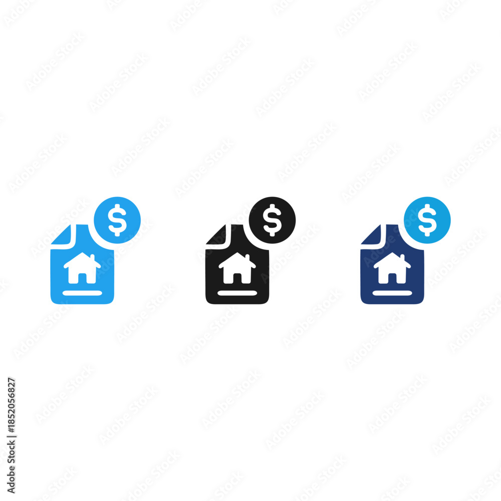 Obraz premium icon for selling houses and renting houses, property rentals