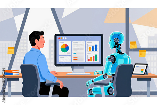 Human and Robot Collaboration in a Modern Office Environment