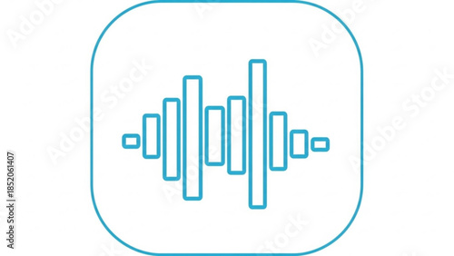 Sound wave icon equalizer graphic audio visualization for music apps and digital interfaces simple outline vector illustration