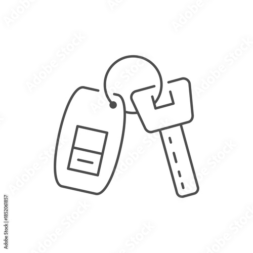 Car key line outline icon