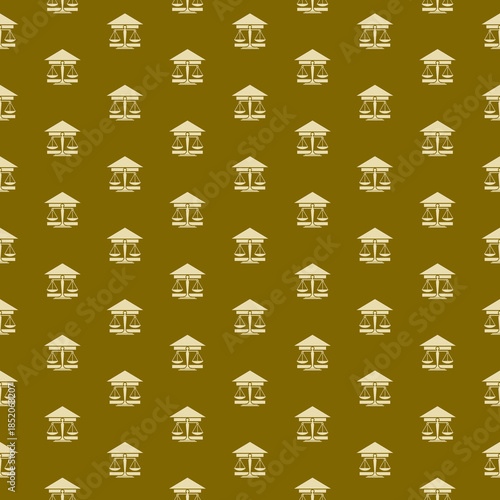 Law seamless pattern isolated on color background