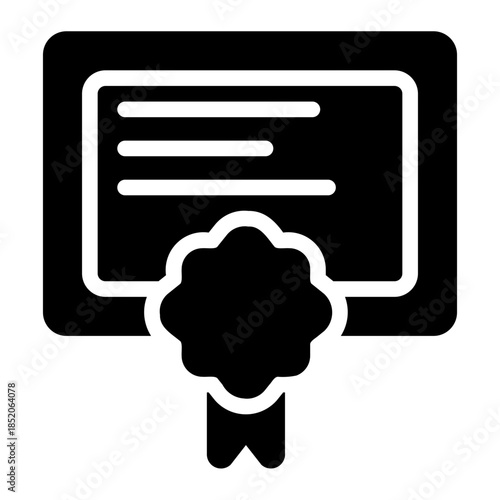 diploma glyph icon