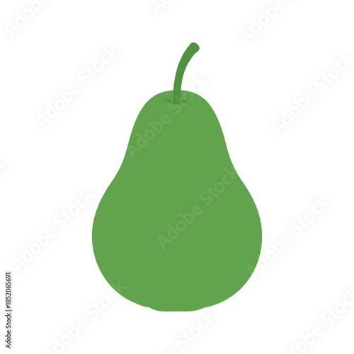Single green pear Vector