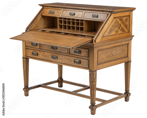Vintage Wooden Secretary Desk