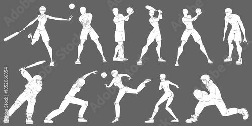 Baseball swing sequence illustration a dynamic study of athletic movement