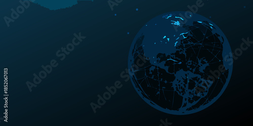 A digital rendering of earth highlighting continents and ocean currents