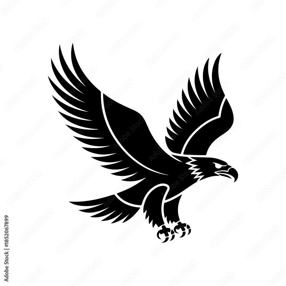Fototapeta premium Eagle vector illustration isolated on transparent background