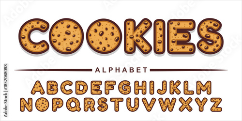 Chocolate Chip Cookie Alphabet Font