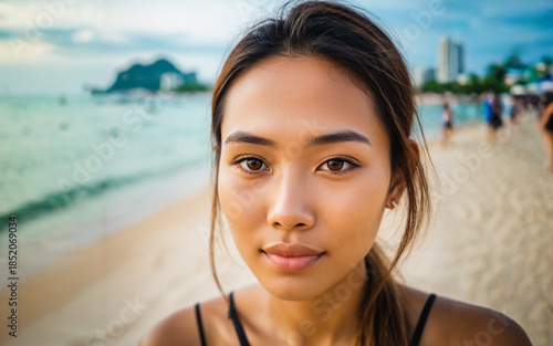 portrait of a young woman w...