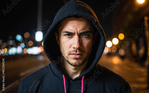 young adult man wearing a b...