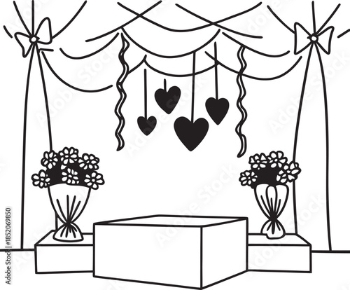 vector illustration of a chandelier