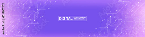 Creative idea AI banner concept for internet technology. Artificial intelligence technology circuit board background texture design. Digital concept for poster, cover, banner, header, web template