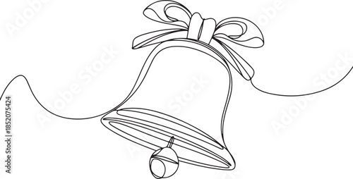 A clean, outline illustration in a modern design style using a single, unbroken line, popular for websites, apps, or print media to represent alerts or events.