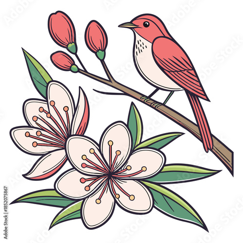 vector illustration of a bird