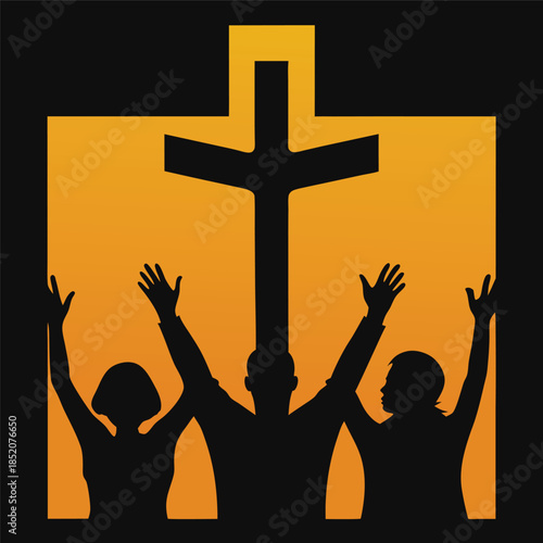 silhouettes of Jesus Christ