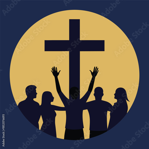 silhouettes of Jesus Christ