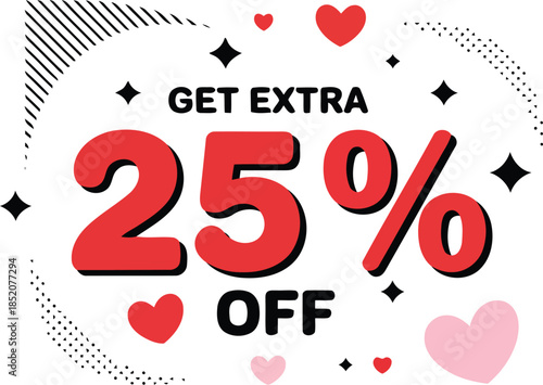 Discount offer with extra 25 percent off