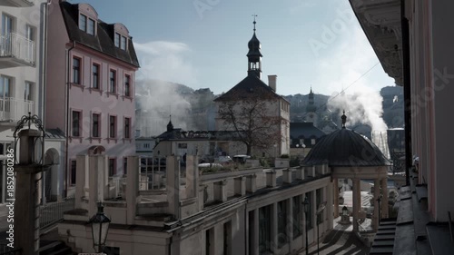 Karlovy Vary Historic Spa Town in Czech Republic – Scenic European City Footage