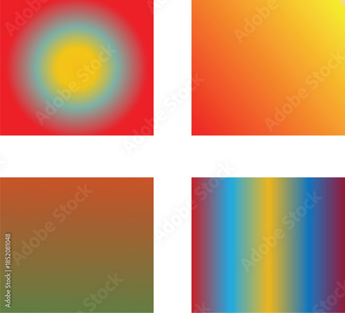 Vibrant Sunset Gradients for Retro and Vintage Designs, Capturing Warmth and Nostalgia