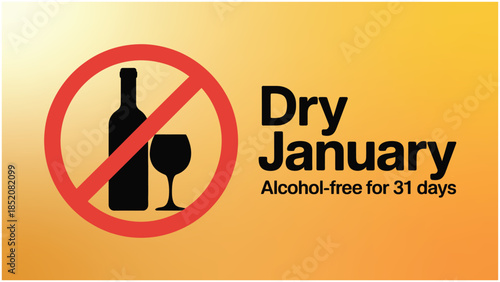 January is National Stalking Awareness Month Campaign Background with Black Stop Hand Sign for Safety Prevention and Victim Support Education