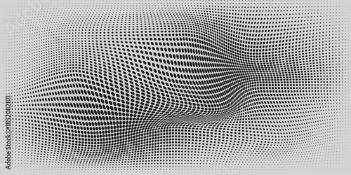 Background with monochrome dotted texture. Polka dot pattern template. Background with black dots - stock vector dots background modern white and black eps10