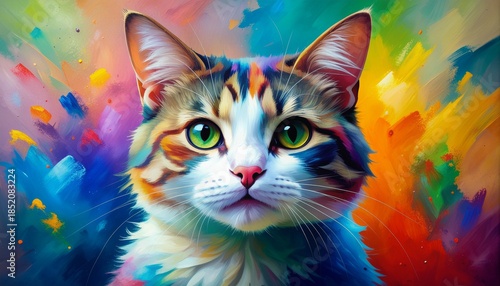 Chromacat: Burst of Whiskered Color  