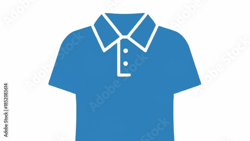 Blue Polo Shirt Icon Graphic Design.