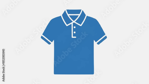 Blue Polo Shirt Icon Graphic Design.