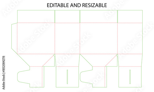 Editable and resizable template for customizable design layout