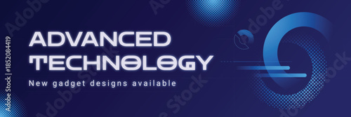 Advanced technology concept with futuristic design and text