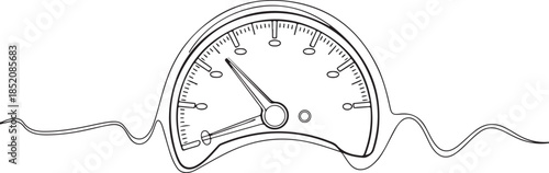  A minimalist, outline-style vector drawing symbolizing swift action, performance metrics, and the precision or ability to "cut short" time or tasks.