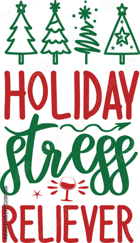 Holiday stress reliever wine bag design, Christmas package design