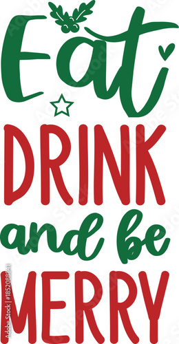 eat drink and be merry, Christmas package design