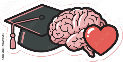 Graduated Mortarboard Flier Concept with Vignetting and Empathy