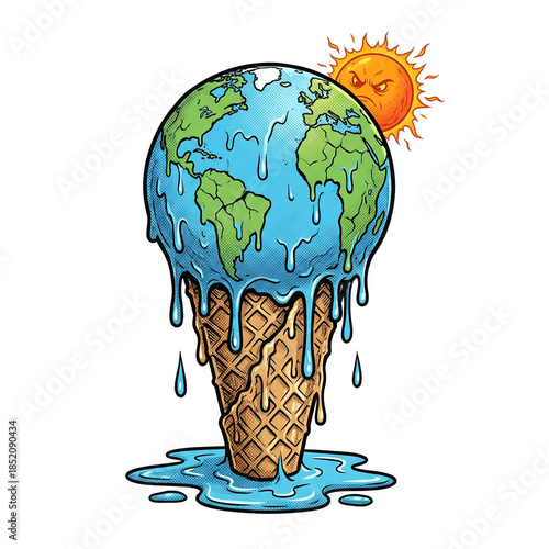 Melting Earth Ice Cream